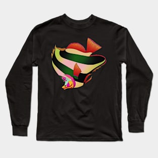 Whimsical vintage fish Art Long Sleeve T-Shirt